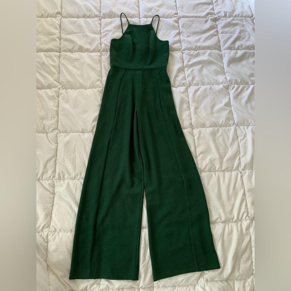 Black halo green high neck jumps suit size 2